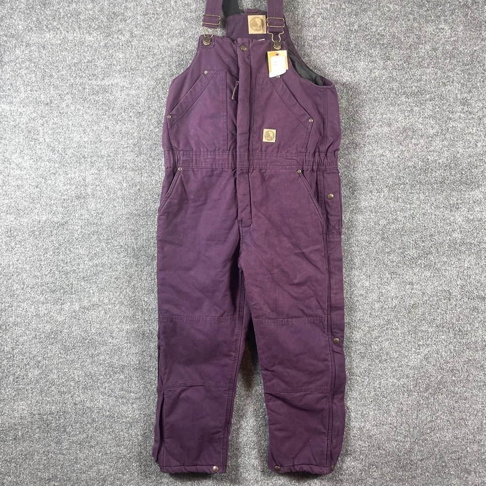 Berne Overalls Bibs Youth Large Womens‎ Small Purple Canvas Insulated Outdoors